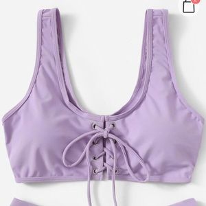ROMWE Light Purple Bikini Top